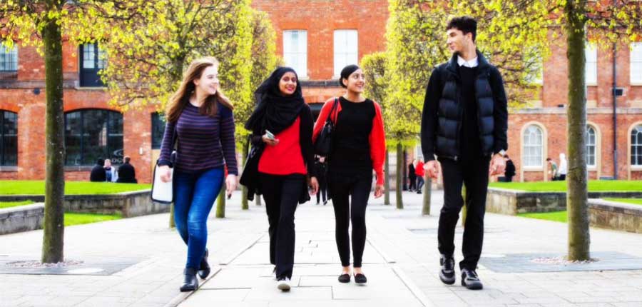 students outside the roundhouse